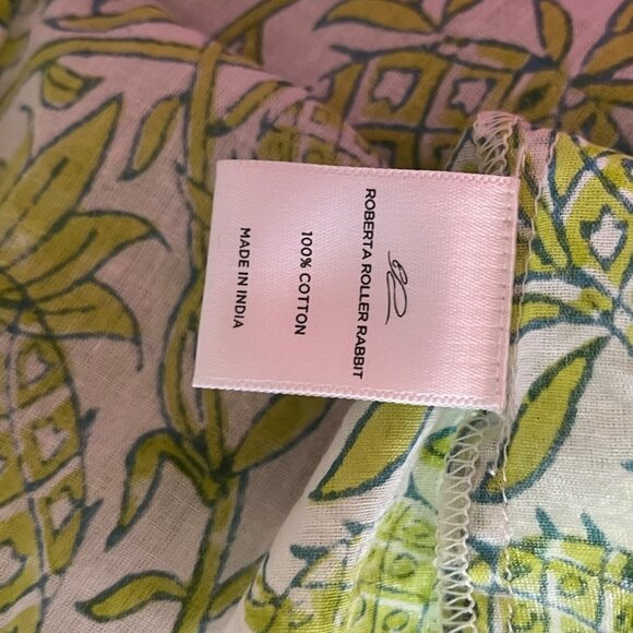Roberta Roller Rabbit Pineapple Lightweight Button Women’s XS Shirt Dress Summer - Picture 4 of 7